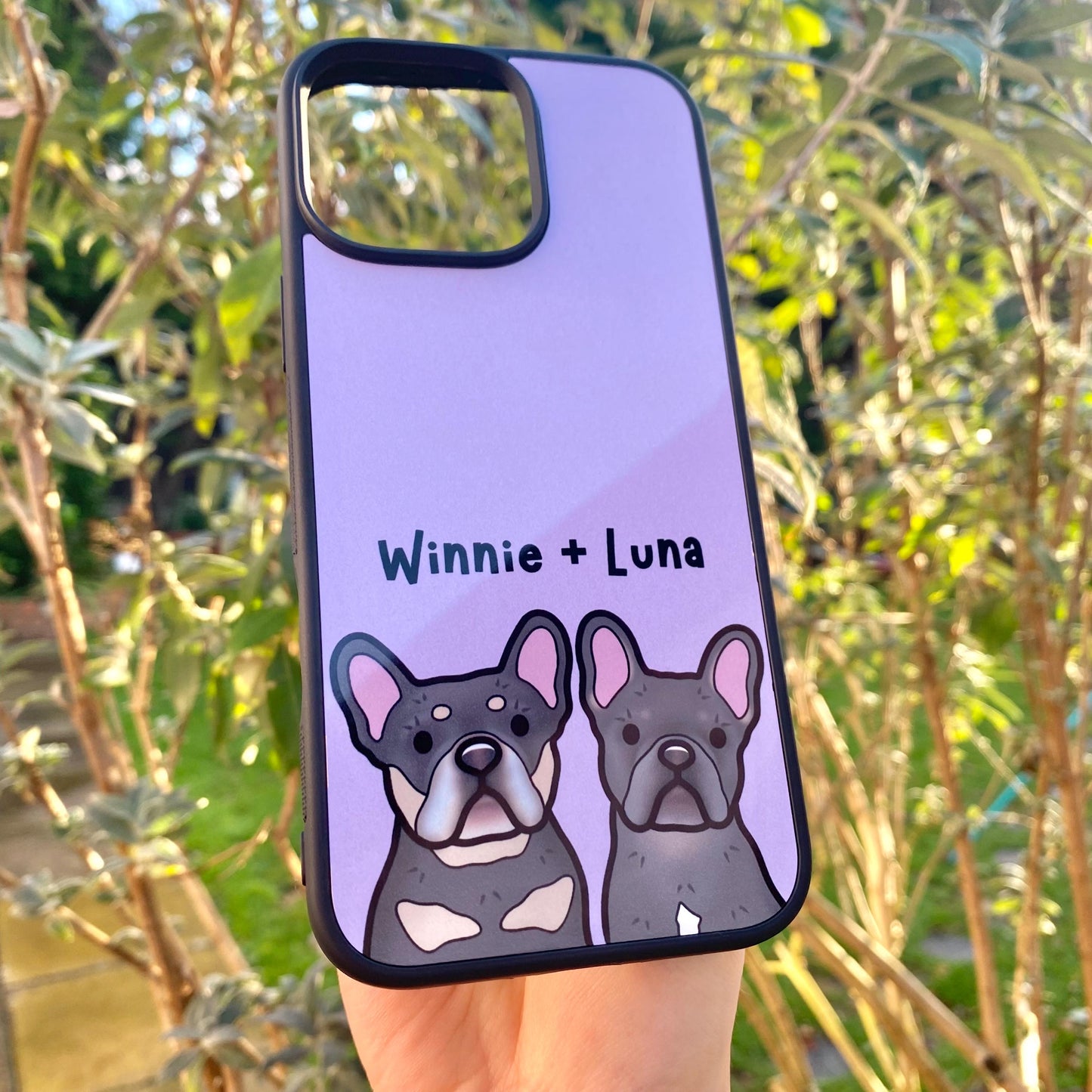 Custom Pet Phone Case Cute Cartoon Drawing Personalised Dog Portrait Illustration Colourful iPhone Samsung Cover