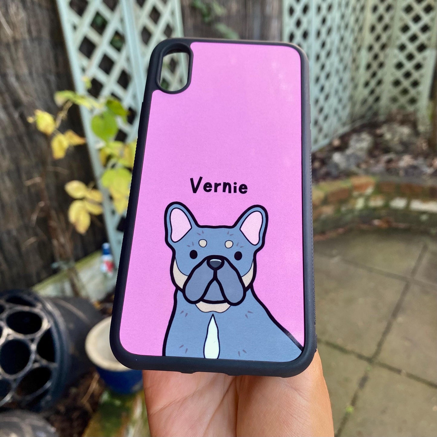 French Bulldog Cartoon Dog Breed Phone Case Personalised Pet Portrait Illustration iPhone Samsung Cover