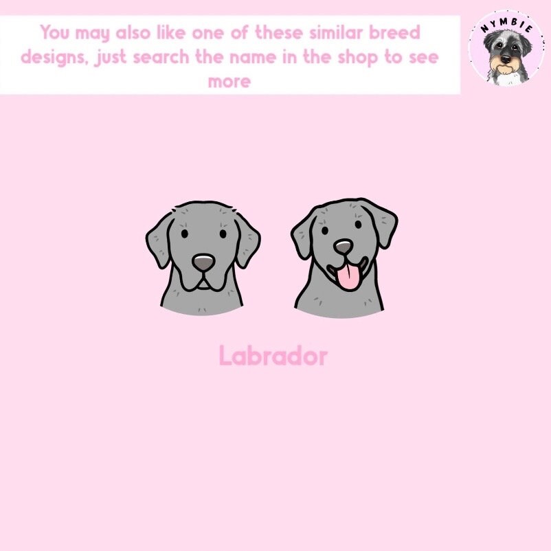 Weimaraner Cartoon Dog Breed Phone Case Personalised Pet Portrait Illustration iPhone Samsung Cover