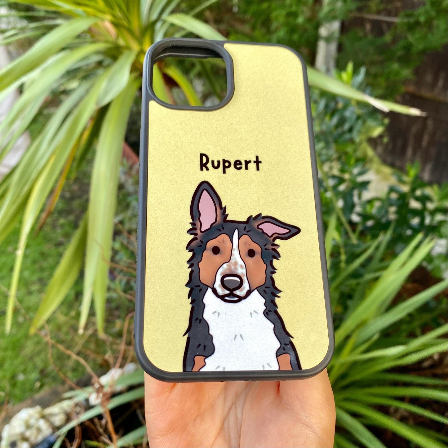 Custom Pet Phone Case Cute Cartoon Drawing Personalised Dog Portrait Illustration Colourful iPhone Samsung Cover