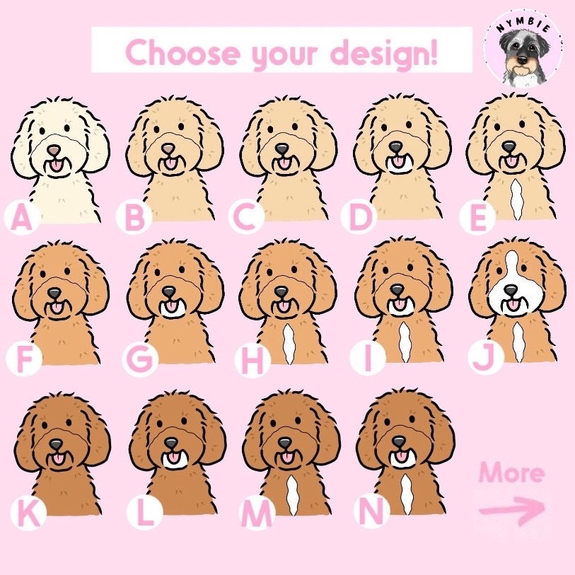 Cockapoo Cartoon Dog Breed Phone Case Personalised Pet Portrait Illustration iPhone Samsung Cover