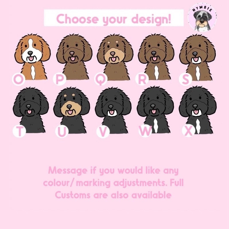 Cockapoo Cartoon Dog Breed Phone Case Personalised Pet Portrait Illustration iPhone Samsung Cover