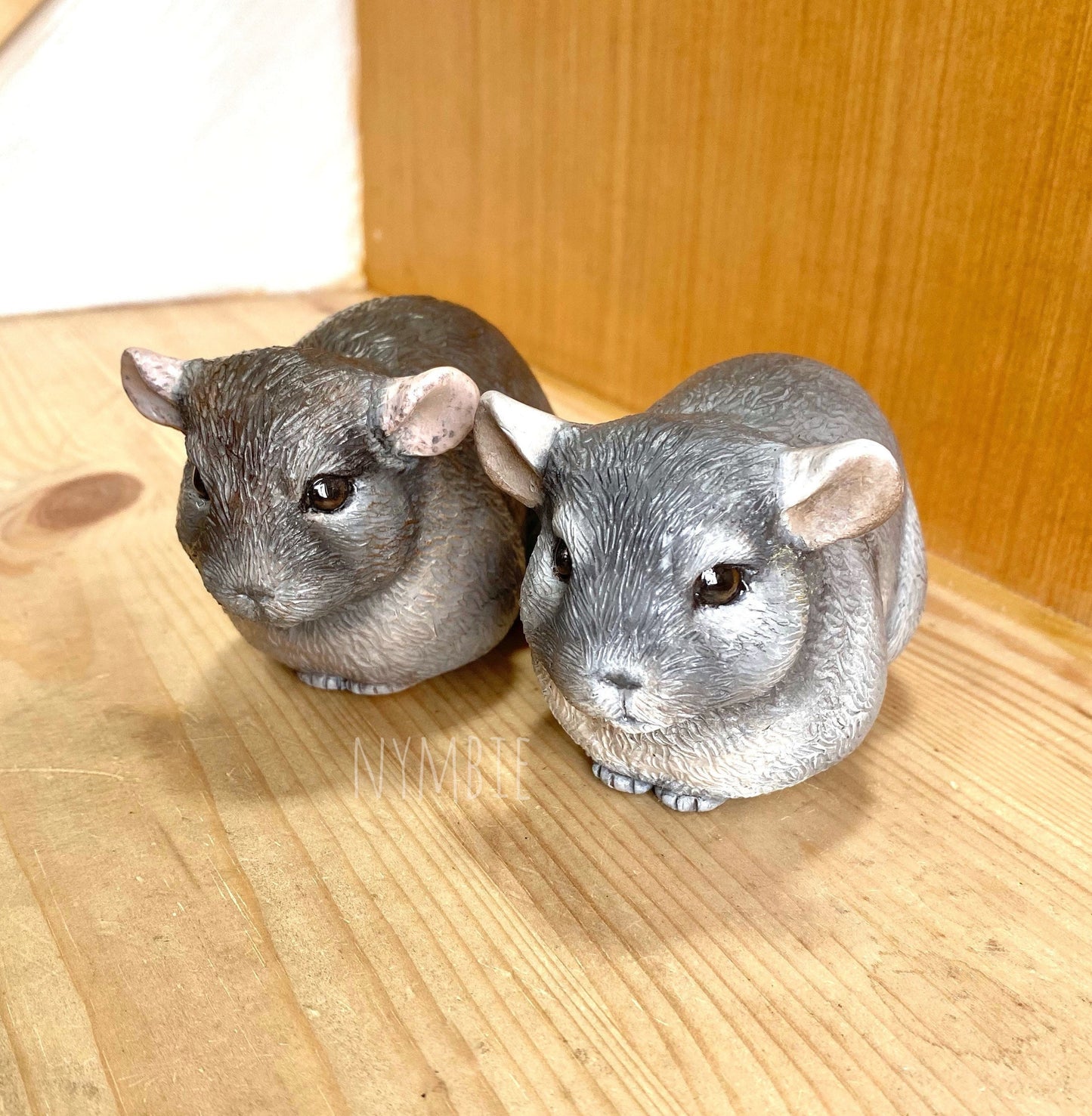 Chinchilla Sculptures cute pet replica custom portrait art polymer clay sculpture | nymbie