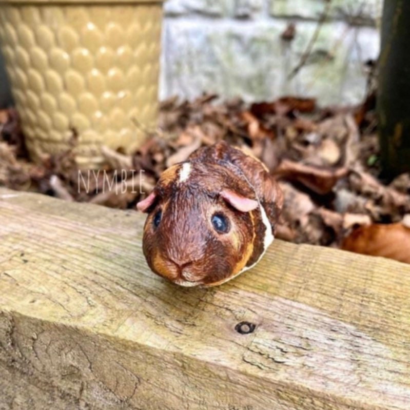 Guinea Pig Sculptures polymer clay cute pet replica custom portrait art sculpture | nymbie