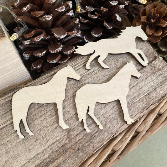 laser cut horse wooden decorations Easter wedding pet guest place cards pony