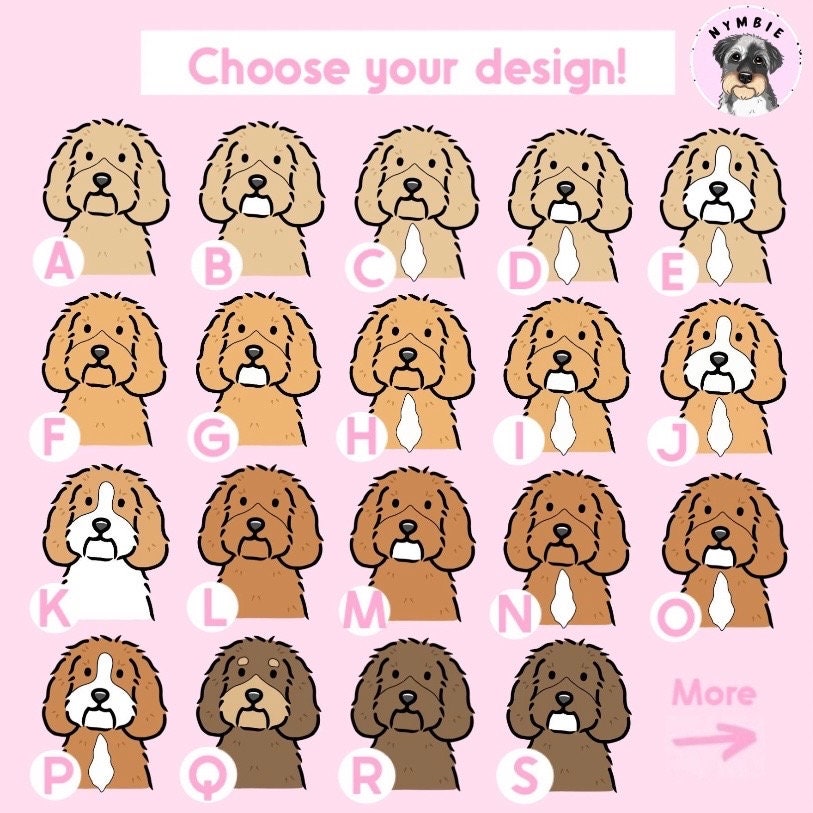 Cavapoo Cartoon Dog Breed Phone Case Personalised Pet Portrait Illustration iPhone Samsung Cover