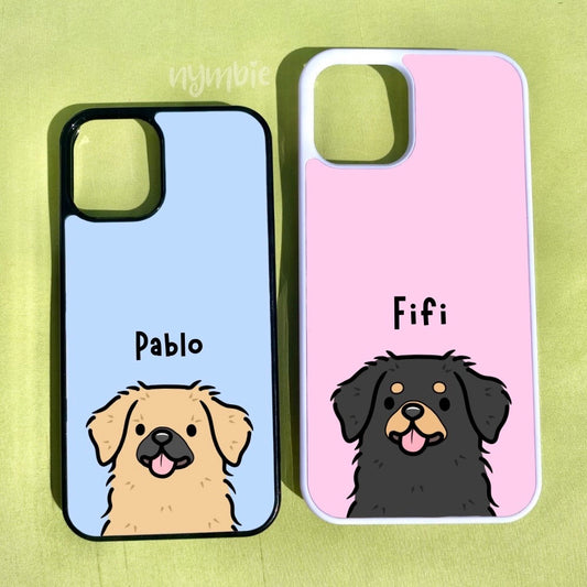 Tibetan Spaniel Cartoon Dog Breed Phone Case Personalised Pet Portrait Illustration iPhone Samsung Cover