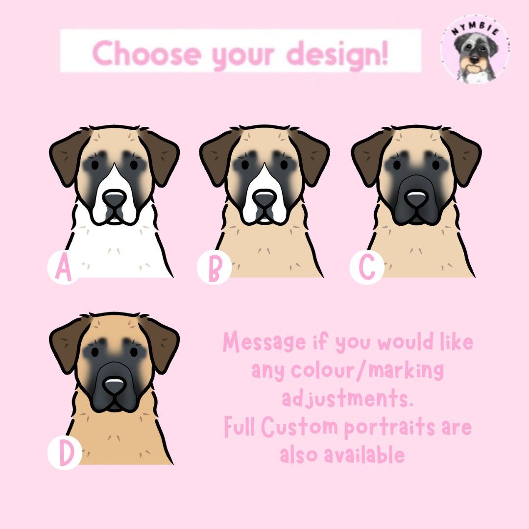 Anatolian Shepherd Cartoon Dog Breed Phone Case Personalised Pet Portrait Illustration iPhone Samsung Cover