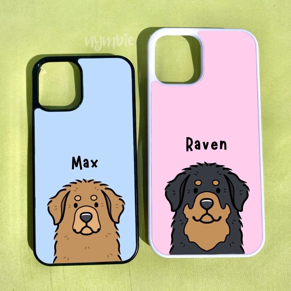 Tibetan Mastiff Cartoon Dog Breed Phone Case Personalised Pet Portrait Illustration iPhone Samsung Cover