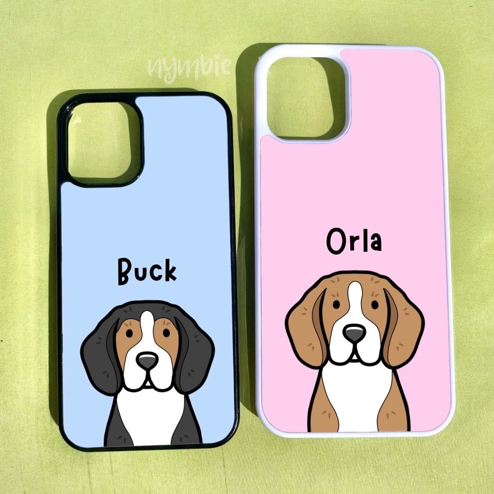 Beagle Cartoon Dog Breed Phone Case Personalised Pet Portrait Illustration iPhone Samsung Cover