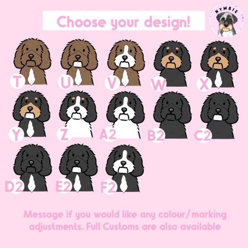 Cavapoo Cartoon Dog Breed Phone Case Personalised Pet Portrait Illustration iPhone Samsung Cover