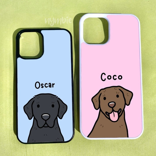 Labrador Cartoon Dog Breed Phone Case Personalised Pet Portrait Illustration iPhone Samsung Cover