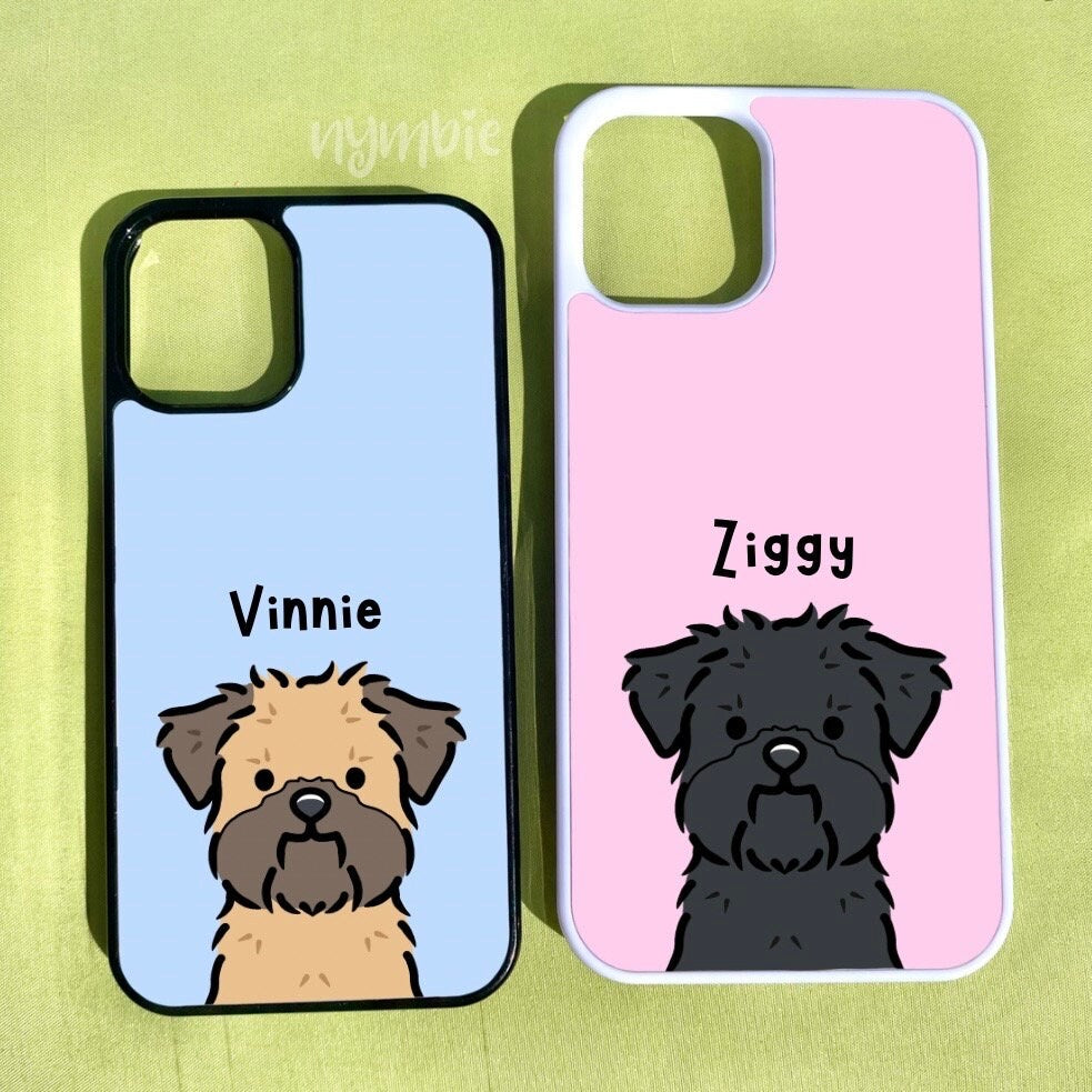 Affenpinscher Cartoon Dog Breed Phone Case Personalised Pet Portrait Illustration iPhone Samsung Cover