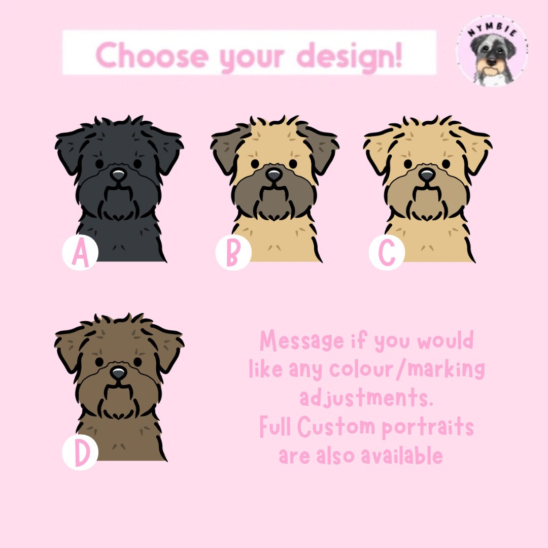 Affenpinscher Cartoon Dog Breed Phone Case Personalised Pet Portrait Illustration iPhone Samsung Cover