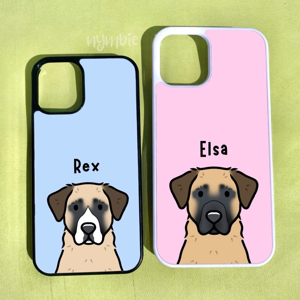 Anatolian Shepherd Cartoon Dog Breed Phone Case Personalised Pet Portrait Illustration iPhone Samsung Cover