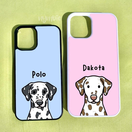 Dalmatian Cartoon Dog Breed Phone Case Personalised Pet Portrait Illustration iPhone Samsung Cover