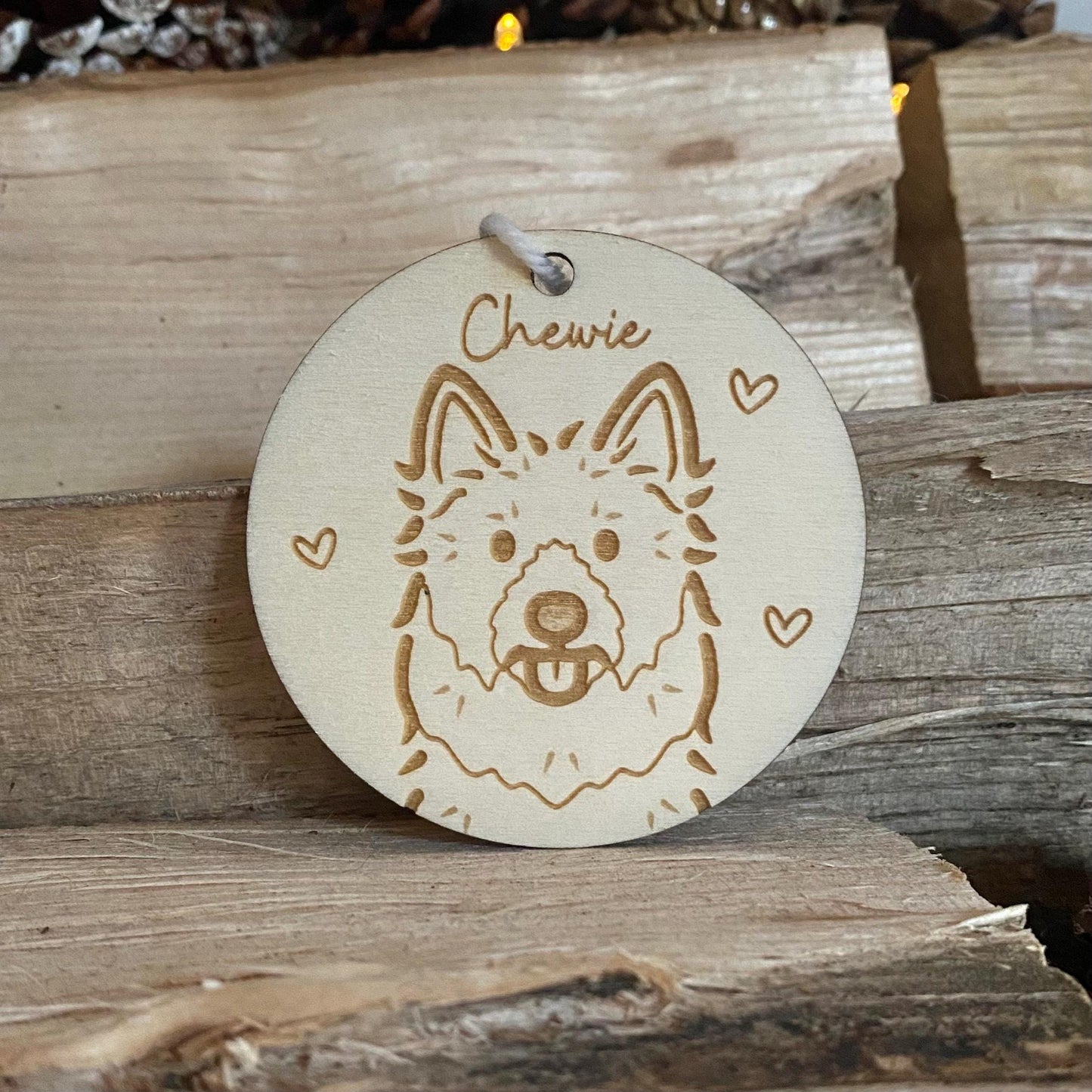 Australian Terrier Dog Breed Decoration Wood Ornament Cute Personalised Illustration Portrait Christmas Bauble Wooden Decor | nymbie