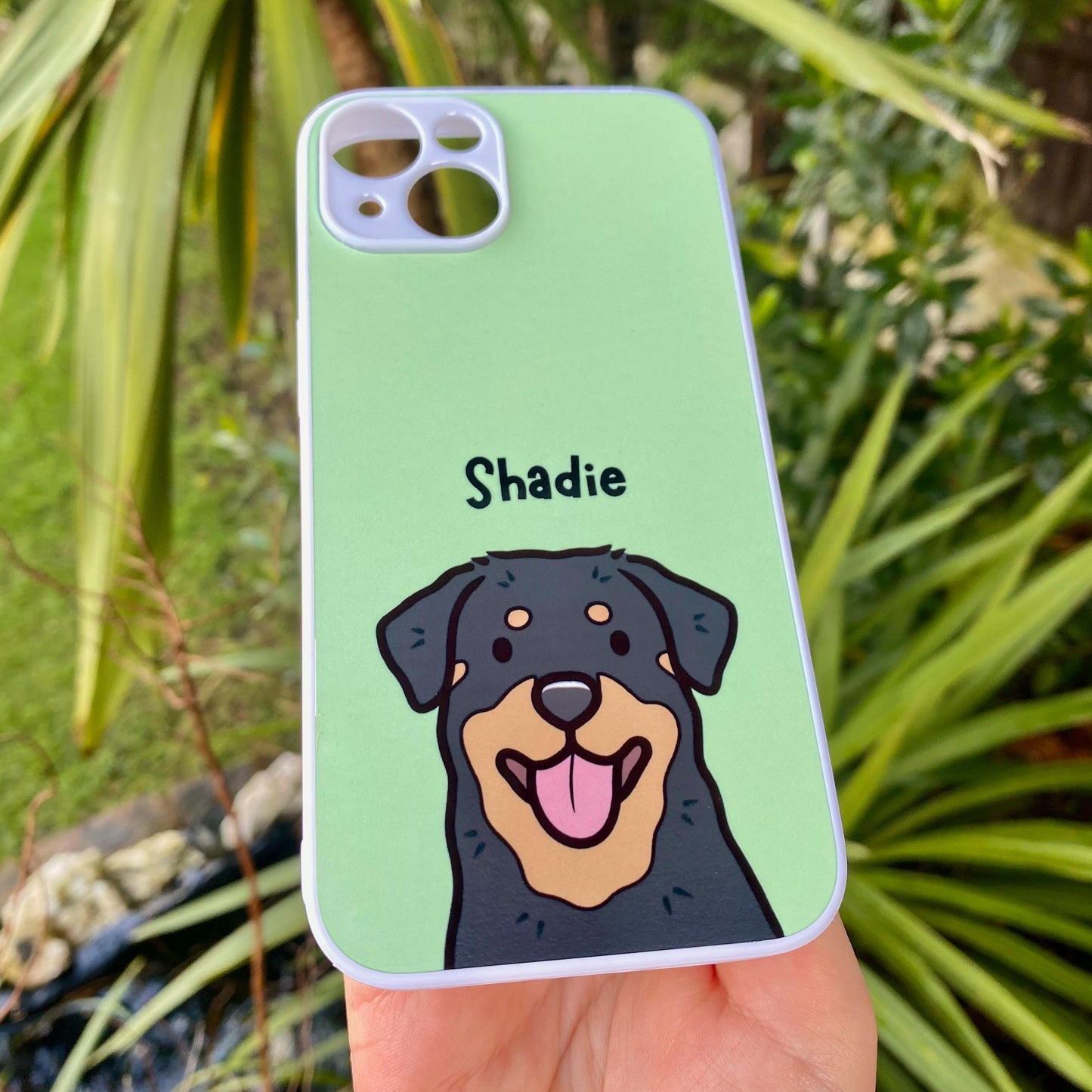 Rottweiler Cartoon Dog Breed Phone Case Personalised Pet Portrait Illustration iPhone Samsung Cover